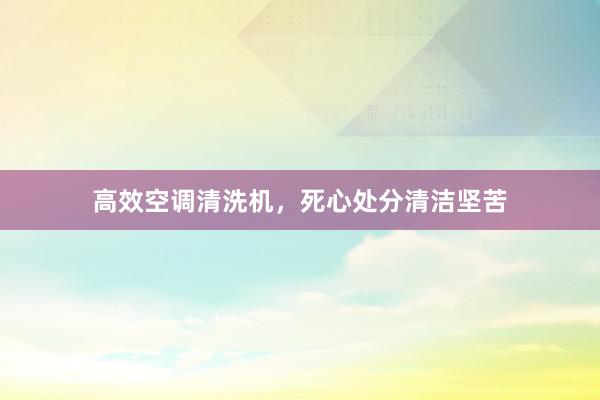 高效空调清洗机，死心处分清洁坚苦